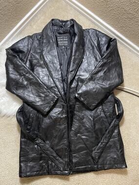 VTG Maxam Italian Mosaic Genuine Lambskin Leather Coat Mens Size M Brown Jacket